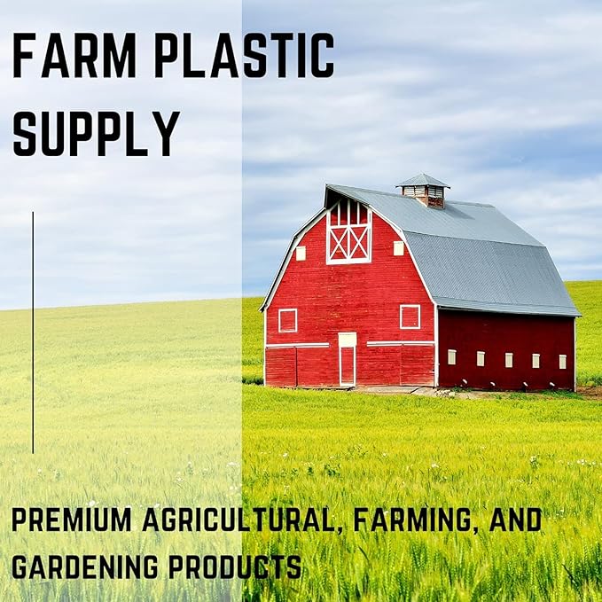 Farm Plastic Supply - 4 Year UV Tube 6 mil Clear Greenhouse Plastic Sheeting - 4 Year UV Resistant Polyethylene Greenhouse Film, Hoop House Green House Cover for Gardening (12' x 25')