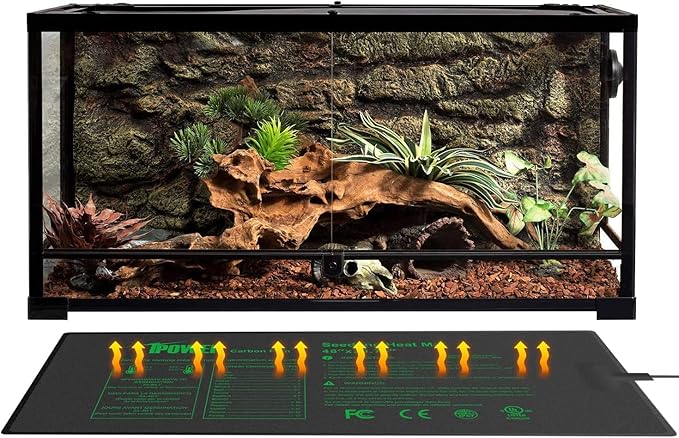 iPower 2 Pack 48" x 20.75" Seeding Heat Mat with Thermostat Temperature Adjustable Knob Durable Warm Hydroponic Plant Germination Starting Pad, Black