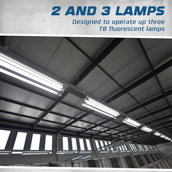 OHLECTRIC Pack of 10 - Replacement for Sylvania Ballast QTP 3X32T8/UNV ISN-SC, Philips ICN-3P32-N, Keystone KTEB-332-UV-IS-N-P, for 3 Fluorescent T8 Lamps - 120-277V - 32 Watt