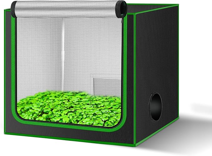 MELONFARM Small Grow Tent for Aerogarden,24”x16”x20” ,Hydroponics Growing System ,Highly Reflective 600D Diamond Mylar Canvas with Ventilation window and Floor Tray for Hydroponic Indoor Plant Growing