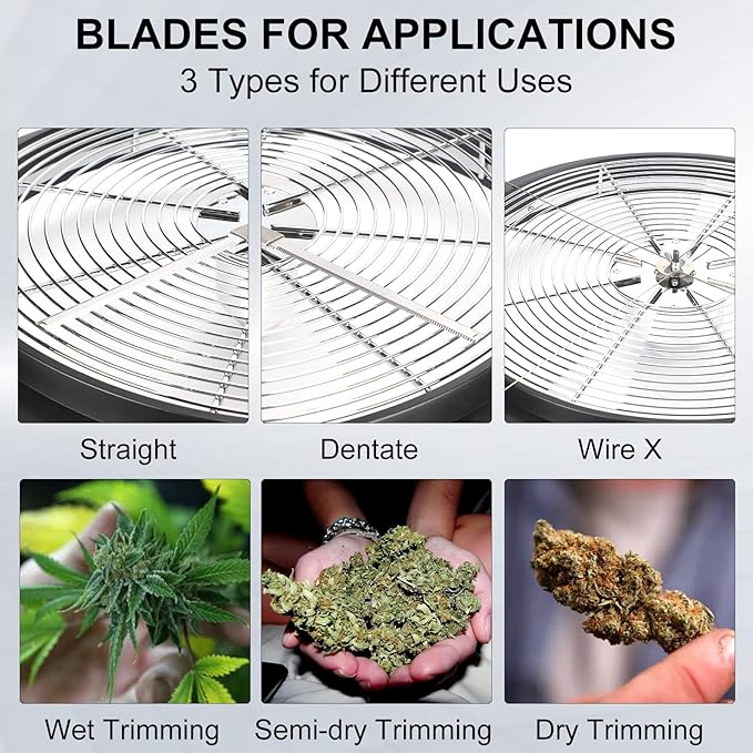 MELONFARM 13 in Bud Leaf Bowl Trimmer, Bowl Trimmer with Switchable Stainless Steel Blades & Clear Visibility Dome, Hand Twist Spin Cutting Bud Trimmer for Buds, Flowers, Hydroponics Plants