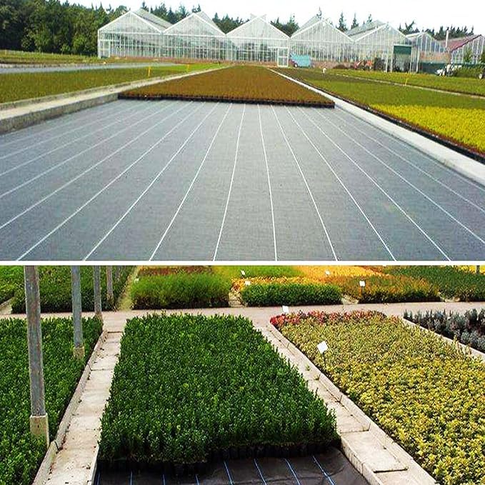 findmall 6ft x 300ft Garden Weed Barrier Fabric Multi Size Plastic Roll Cloth Water Permeable for Agricultural Planting Gardening Decorative Patio Arrangement Greenhouse Planting