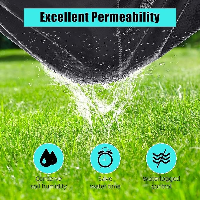 6.5ft x 300ft Premium Weed Barrier Landscape Fabric, 3oz Heavy Duty, Weed Control Fabric, High Permeability Good for Flower Bed, Driveway Fabric Ground Cover