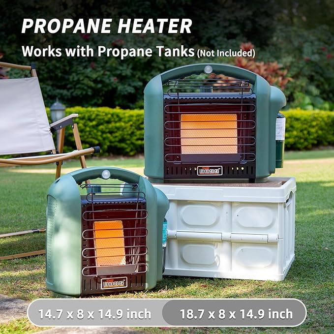 THE BOSS 12,000 BTU Propane Heater Indoor Outdoor Portable Heater Camping Propane Space Heater Outdoor