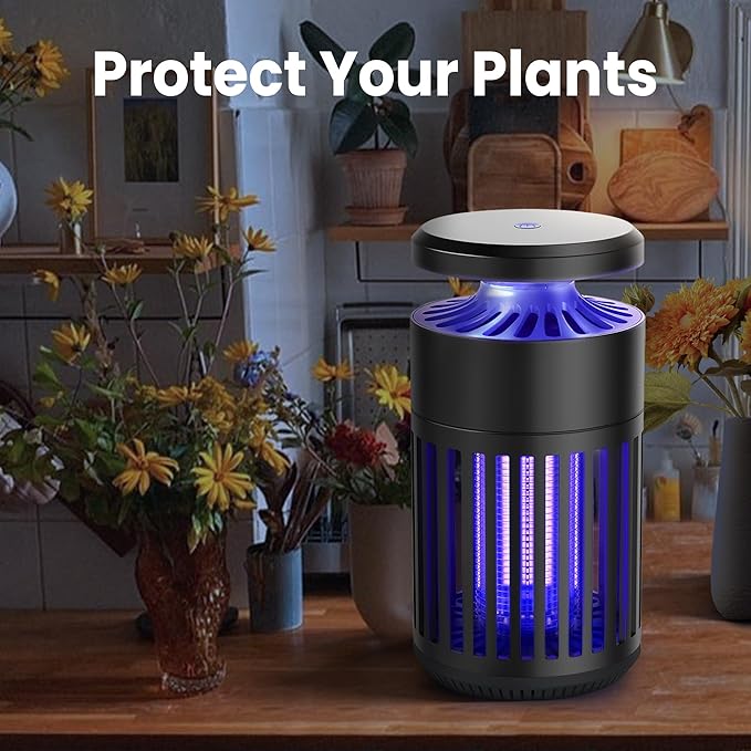 Pest Sniper Indoor Insect Trap,Attracts and Zaps Mosquitos, Gnats, Moths, Fruit Flies,2 in 1 Bug Zapper with Suction and Electric Grid