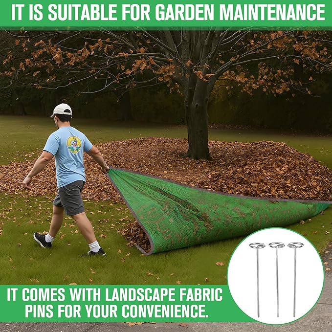 Fruit Collector Harvesting Net 13 x 13 ft with Ground Pegs and 2 Pairs of Gloves Reusable Leaf Agricultural Collection Netting Fruit Picking Basket for Trees Walnut Olive Chestnut