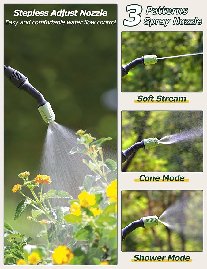 innhom Garden Sprayer Battery Powered Sprayer Electric Sprayers in Lawn and Garden with Adjustable Nozzle, 1.35 Gallon/5 L