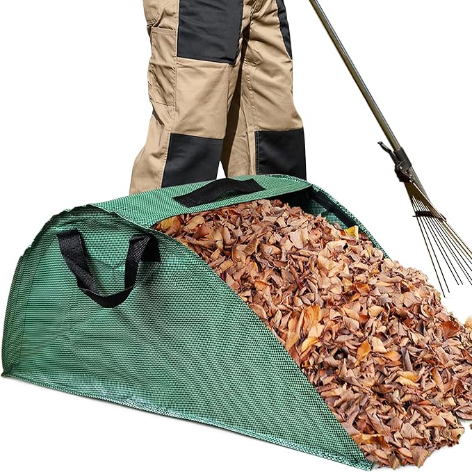 30 Gallon Leaf Collector, Leaf Bag Chute, Portable Pop Up Leaf Bags, Foldable Dustpan Leaf Pick Up Tools Leaf Loader, Reusable Yard Garden Bags for Leaves Lawn Trash(100 L) Dimensions