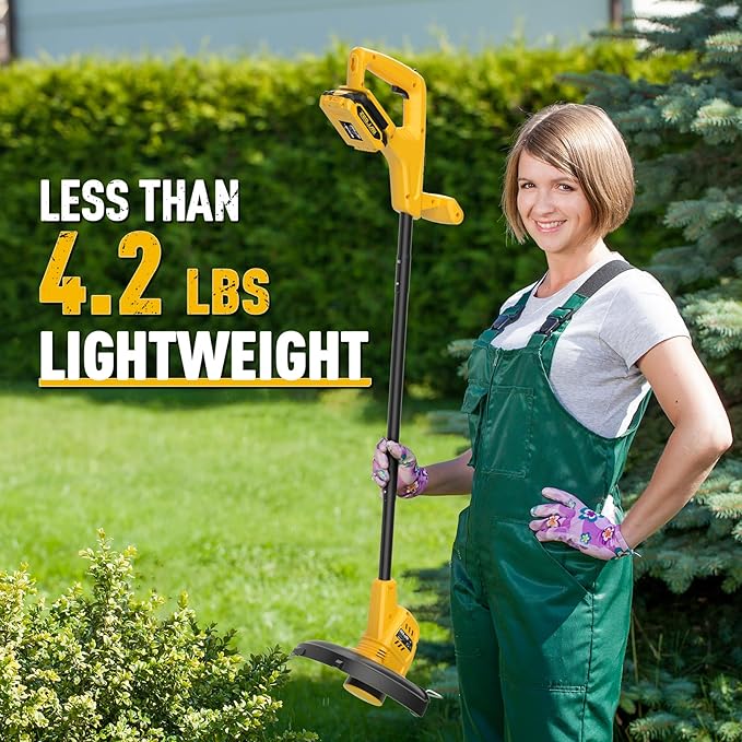 13-Inch 20V Cordless Lawn Mower & 10 Inch 20V Weed Wacker Cordless