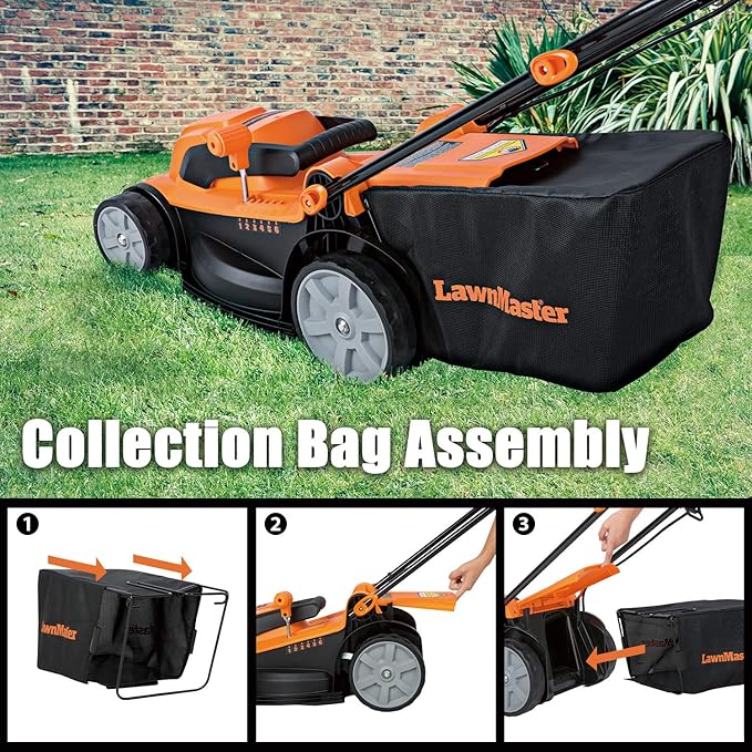 LawnMaster MEB1014K Electric Lawn Mower 15-Inch 11AMP, 11AMP 15-Inch