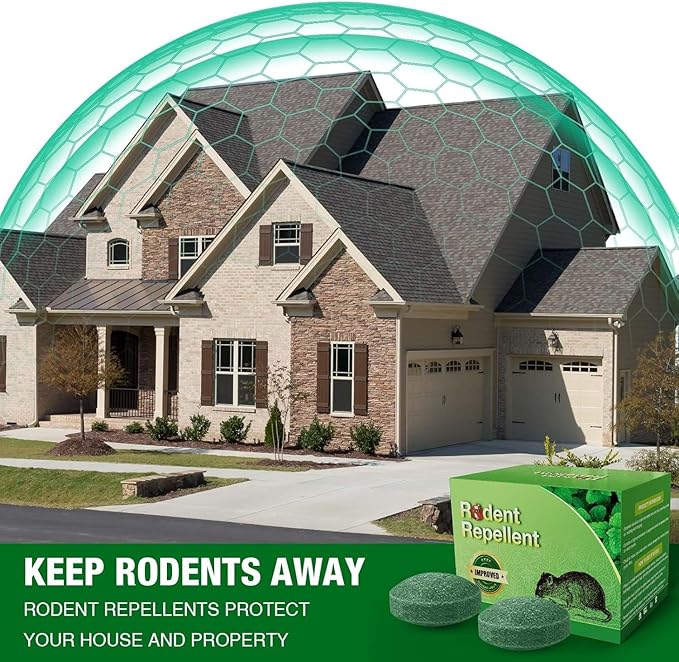 Rodent Mice Repellent, Peppermint Oil to Repel Mice and Rats, Rodent Mouse Repellent for Car, Natural Ingredients Rat Repellent Balls Deterrent Indoor