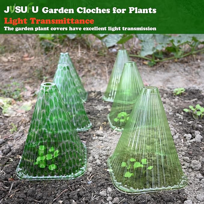 Garden Cloches for Plants, 20 Pack Plant Covers Reusable Plant Bell Cover Protects Plants from Birds, Frost,Snails Etc.