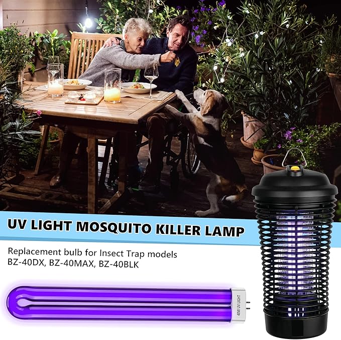 Bug Zapper Replacement Bulbs, 40w Black Light Bulb Compatible with Black Flag Bug Zapper Model BZ-40DX, BZ-40MAX, and BZ-40BLK (1)