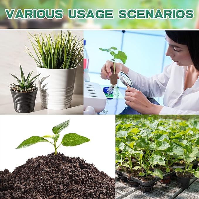 Amyhill Hydroponic Sponges Grow Starter Pods Organic Growth Sponge Starter Plugs for Plant Cloning Growing (50 Pcs)