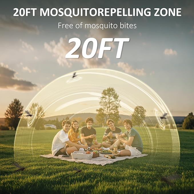 Effective Mosquito Repellent for Home, 4 Pack of 160Hours Compatible with E-Series Mosquitos Repeller Refills, Protection for 20-Foot Zone Mosquito Repellent