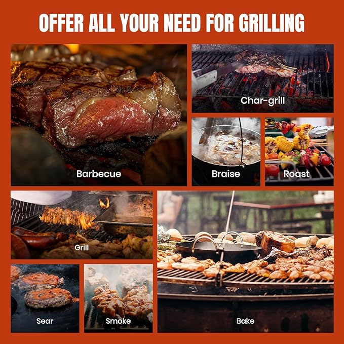 Z GRILLS Wood Pellet Grill & Smoker 8-in-1 Pellet Grill with Automatic Temperature Control,Meat Probes,572 Sq. in Area for Backyard Camping Outdoor Party,Bright Black