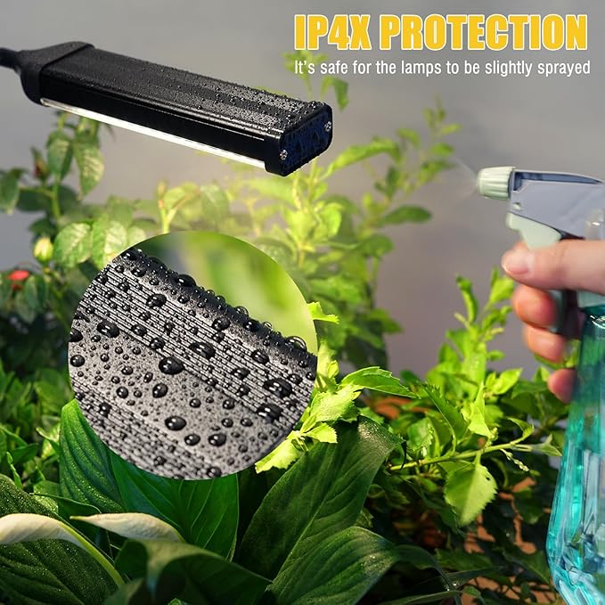 LED Grow Lights for Indoor Plants Full Spectrum 5 Heads Light,Indoor Grow Lamp with Timer and Auto On/Off Timing 5/10/15H, 450 LEDs Plant Lights for Indoor Growing with Tripod Stand.