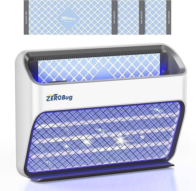 2025 Bug Zapper & Trap Indoor, 5X Catcher Rate Fly Killer, USB-C Powered Electric Mosquito Zapper with Long-Life UV LED, Fruit Fly Trap for Home, Kitchen, Bedroom, 1 Device & 3 Traps