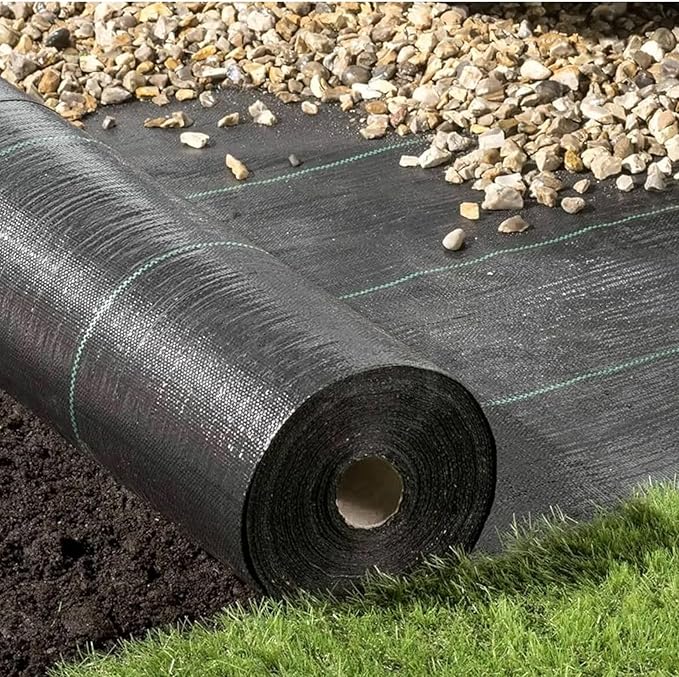 findmall 6ft x 300ft Garden Weed Barrier Fabric Multi Size Plastic Roll Cloth Water Permeable for Agricultural Planting Gardening Decorative Patio Arrangement Greenhouse Planting