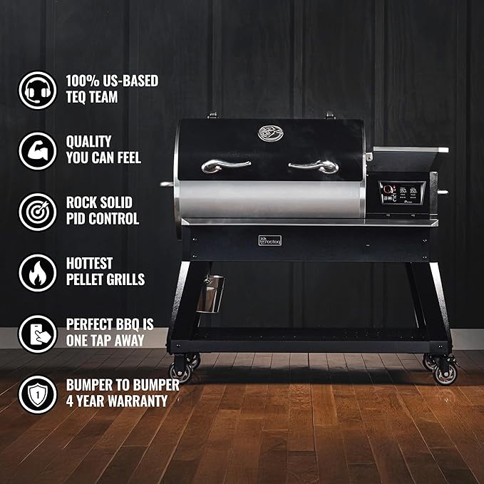 recteq Pellet Grill - Deck Boss 800 Wi-Fi Enabled Electric Pellet Smoker Grill Bundle, Deck Boss + Grilling Basics Bundle