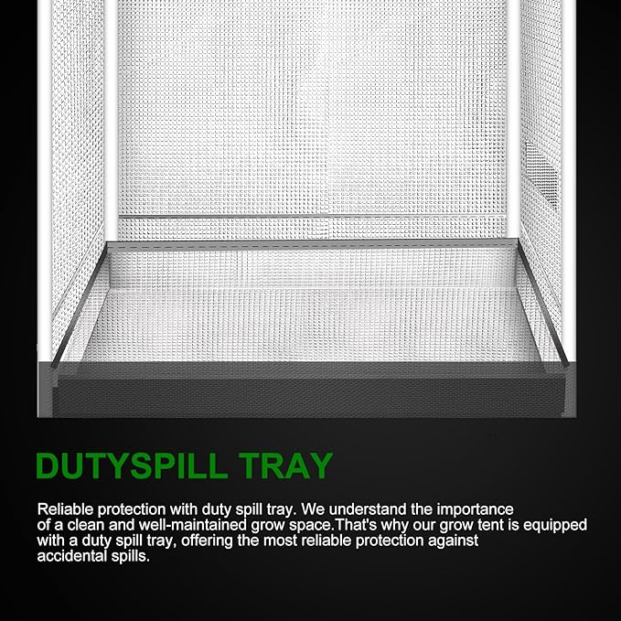 MELONFARM Small Grow Tent for Aerogarden,18”x18”x48” ,Hydroponics Growing System ,Highly Reflective 600D Diamond Mylar Canvas with Ventilation window and Floor Tray for Hydroponic Indoor Plant Growing