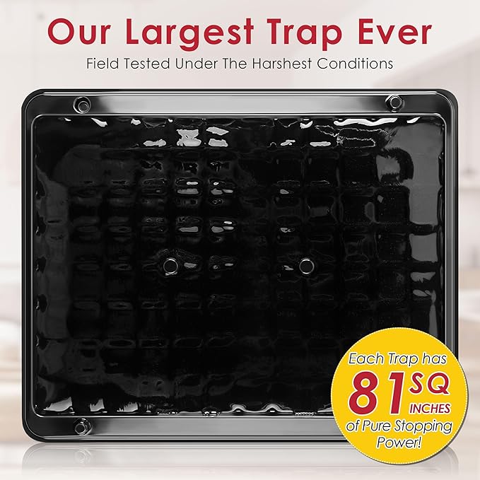 Qualirey Jumbo Rat & Mouse Glue Traps, 11.8 X 9.84 in Large Heavy Duty Mouse Traps Indoor for Home, Pre Scented Adhesive Plastic Tray with for Spider Trap, Snake, Mice, Children and Pet Safe(8 Pack)