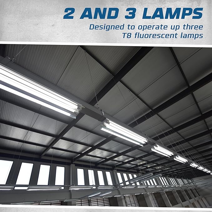 OHLECTRIC 2 Pack - Replacement for Keystone KTEB-332-UV-IS-N-P 3 Lamp T8 Electronic Fluorescent Ballast with Normal Light Output | 120-277V Input with Instant Start Operation | 0.88 Ballast Factor