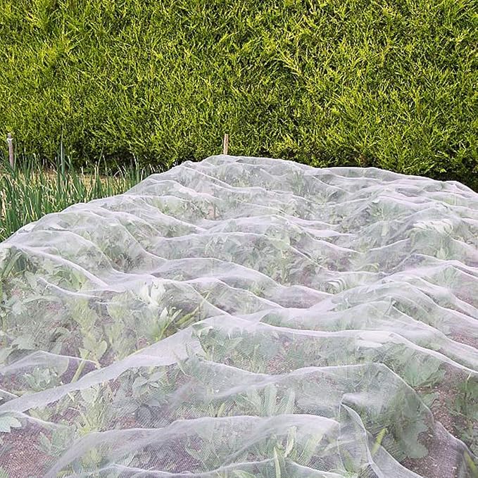 Garden Pest Barrier Netting, Insect Barrier Thickened Mesh Net Plant Covers 10x10Ft Ultra Fine Protection Netting for Vegetable Fruits Crops Row Cover Strawberry Raised Bed Bugs Out Screen Net