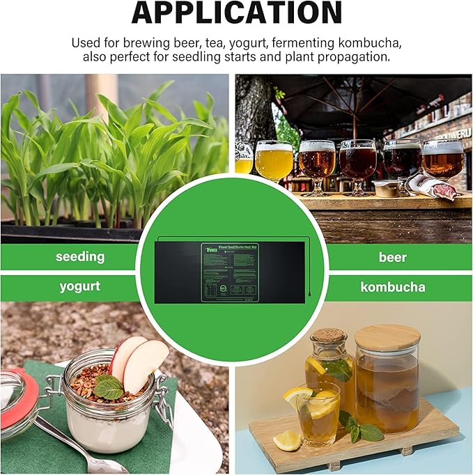 iPower 2-Pack Durable Waterproof Seedling Heat Mat 48" x 20" Warm Hydroponic Plant Germination Starting Pad