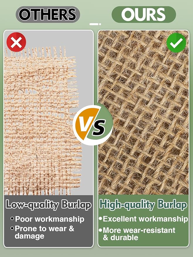 ANPHSIN 30ftx23.6in Natural Burlap Plant Covers Freeze Protection - Winter Frost Plant Blankets, Frost Cloth Tree Wrap for Outdoor Bushes Trees Potted Plants Cold Weather