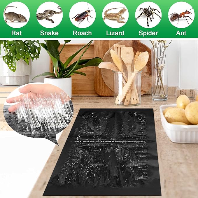 36 Pack Super Sticky Rat Traps, Sticky Mouse Traps, Sticky Snake Traps, Mice Mouse Rat Glue Traps, Sticky Glue Traps for Mice Rats Snakes Roaches Indoor Home Outdoor Kitchen, Easy to Set (26" x 11")