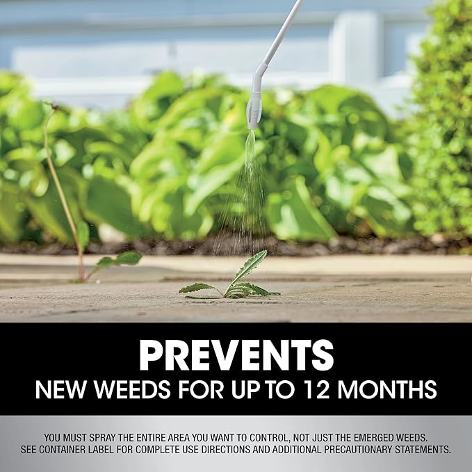 Roundup Dual Action 365 Weed & Grass Killer Plus 12 Month Preventer with Comfort Wand, Kills & Prevents for up to 1 Year, 1 gal.