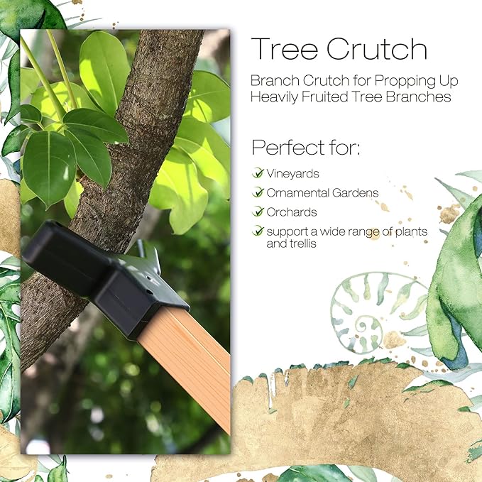 Yungyan 8 Pcs Tree Support, Plastic Fruit Branch Support Device Brace Prevent Breaking for Vineyards Ornamental Gardens Orchards Fits on Standard 1.57 x 1.57 Inch Lumber (Grey)