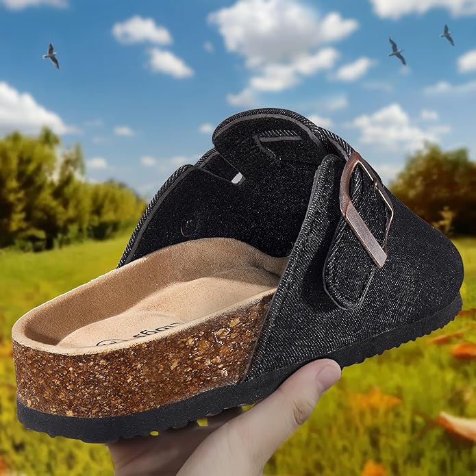 BULLIANT Comfort Clogs Slippers Sandals Nurse Work Shoes Unisex for Men Women with Cushioned Cork-Footbed