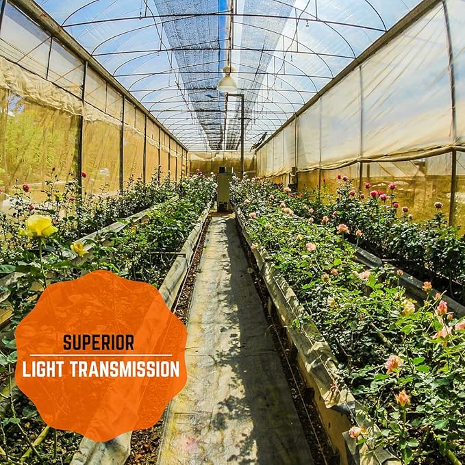 Farm Plastic Supply - Clear Greenhouse Plastic Sheeting - Ultra Durable - 8 mil - (50' x 45') - 4 Year UV Resistant Polyethylene Greenhouse Film for Gardening, Farming, Agriculture