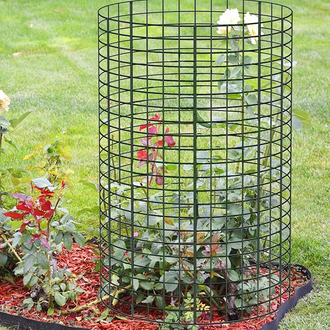 10 Packs Large Wire Plant Protector from Animals - 24'' x 12'' Metal Mesh Plant Cage Covers - Chicken Wire Cloche, Sturdy Garden Bunny Barricades Chicken Wire Cloche fto Keep Animals Out