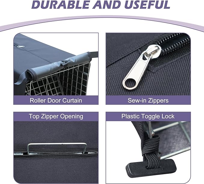 Live Animal Trap Cage with Cover and Gloves, Heavy Duty Folding Animal Traps Cage for Stray Cats, Humane Cat Trap for Raccoon, Squirrel, Skunk, Catch and Release - (32 x 10 x 12 inches)