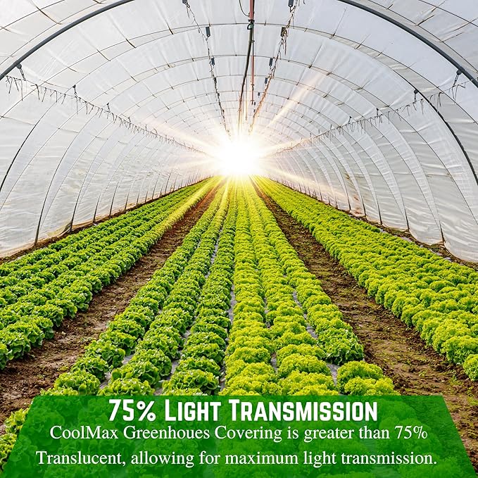 Farm Plastic Supply - Clear Coolmax Greenhouse Plastic Sheeting - 6 Mil - 4 Year UV Resistant Infrared Anti-Condensate Green House Covering Thermal Greenhouse Plastic 6 mil (32' x 100')