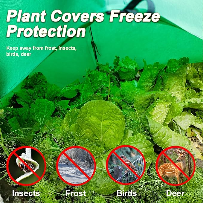 50″*50″*40″ Winter Plant Warm Covers - Raised Bed Cover, Garden Row Accelerator, Warm Tent Freeze Protection Humidity Domes for Germination, Seedling Propagation Protecting Plants from Animals 2PCS
