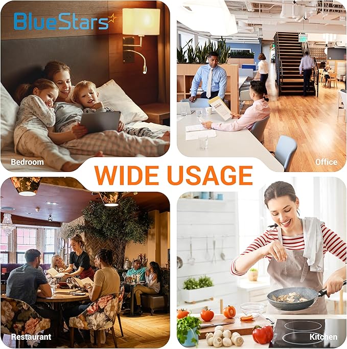 BlueStars Premium Quality 7W 41050 Replacement UV Light Bulbs for Indoor DynaTrap Models DT1050 DT1100 DT1210 DT1250 DT1260-4 Pin Base, 1/2 Acre - Pack of 4