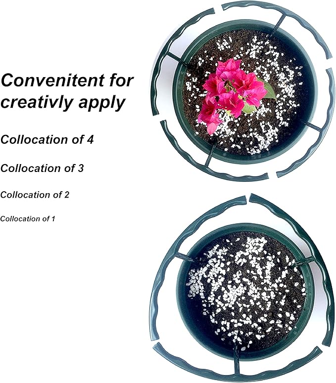 14Pcs Plant Support Stake Half Round Plant Support Ring Garden Flower Support for Tomato, Hydrangea, Indoor Plants, 6.3" Wide X 10.3" High