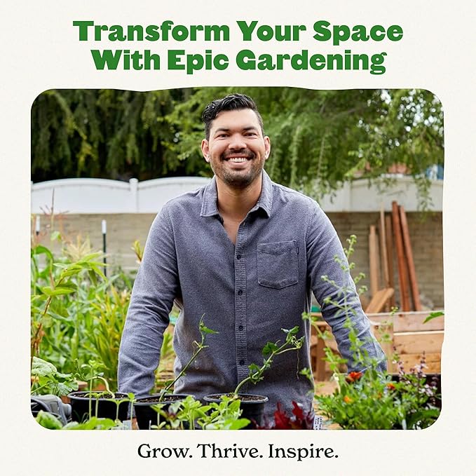 Epic Gardening Reusable Seed Starter Tray - 4 Cell 4"/8 Seedling Starter Trays - Easy Watering, Indoor Greenhouse, Plant Starter, Gardener-Friendly for Seedlings | UV-Treated & BPA-Free - Black