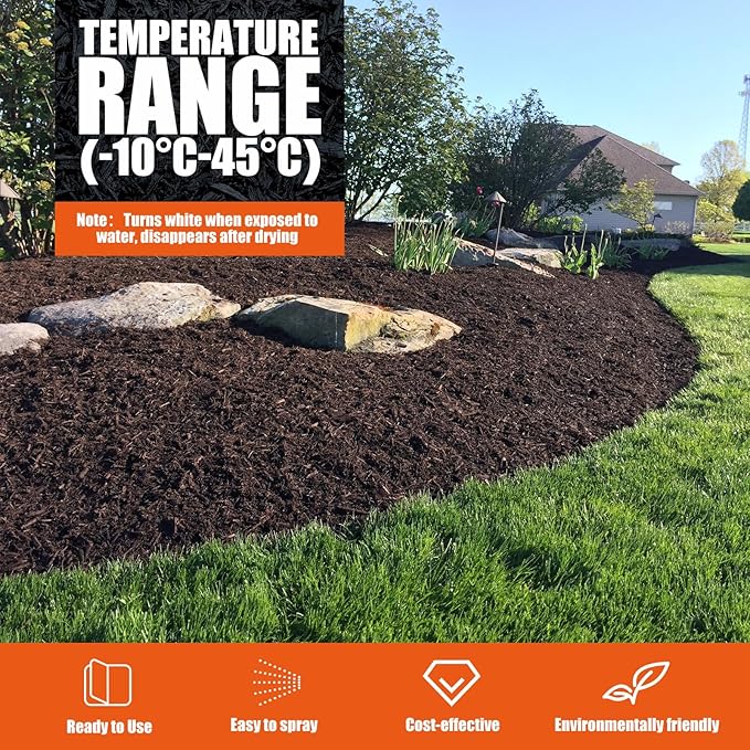 Mulch Glue for Landscaping, 32OZ Rock Glue, Fast-Dry Non-Toxic Weather-Resistant Strong Gravel Binder, Pine Straw Outdoor Strong Pebble Gravel Hold for Garden, Mulch Lock and Pea Gravel Stabilizer