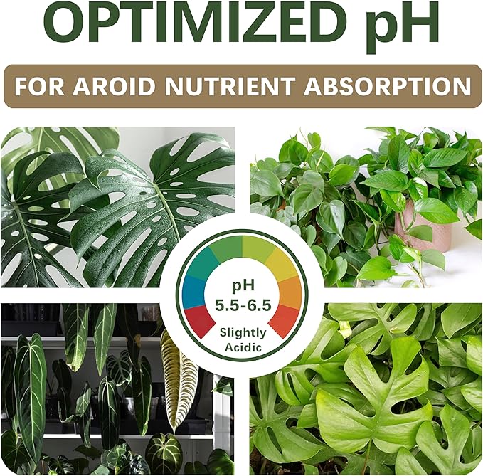 AROID Potting Mix/Premium Soil for Monstera, Philodendron, Alocasia, Anthurium – Chunky, Optimally Aerated Soil – Organic & Ready to Use – Supercharges Root and Foliage Growth (4 QTS)