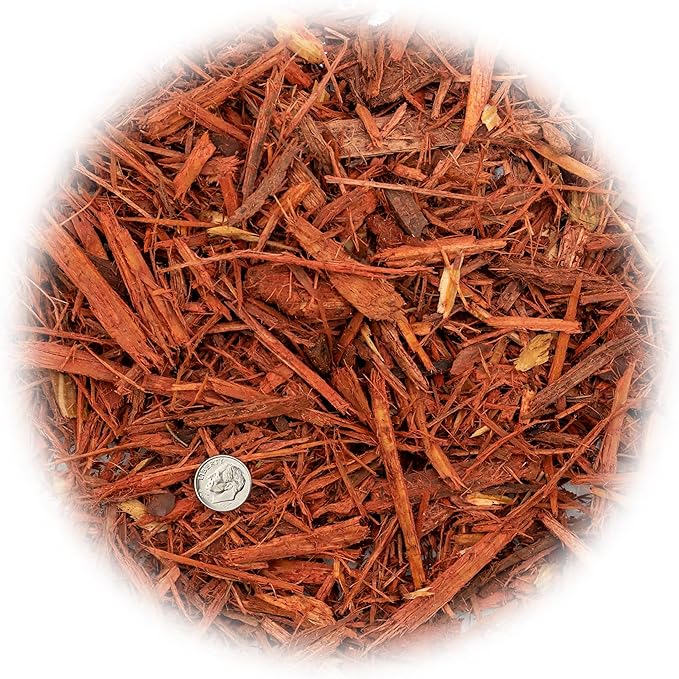 Premium Red Mulch - Create a Striking and Eye-Catching Garden Design - 3 QUARTS
