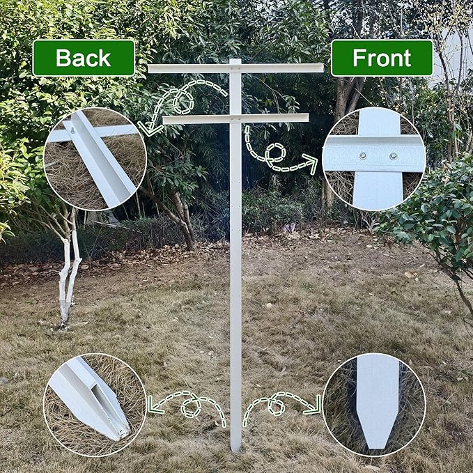 MRGARDEN Raspberry Trellis with Adjustable Arms, Raspberry Stake, Vineyard Trellis 1 Pack