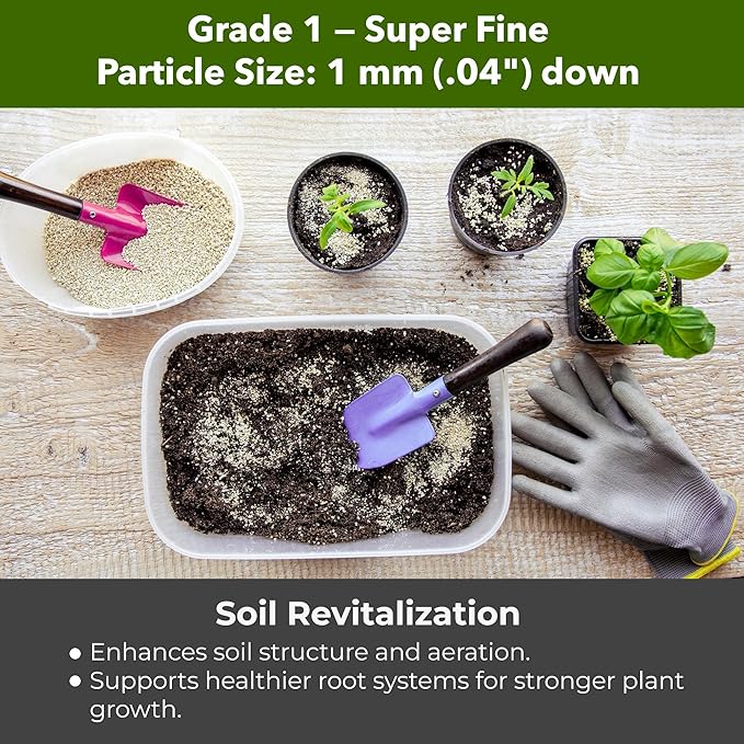 Organic Superfine Vermiculite for Indoor Gardening Plants and Mushrooms – Enhances Soil Aeration, Seed Germination, Rooting Cuttings – Small Packages and Bulk (Vermiculite Grade 1 - Superfine, 20 qts)