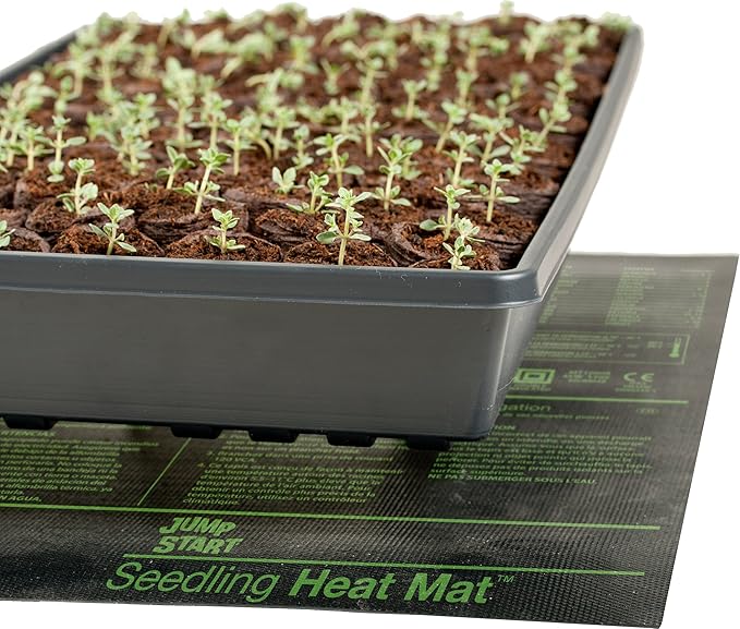 Hydrofarm Jump Start MT10008,45 Watt UL Certified Seedling Seedling & Germination Heat Mat, 20"x20", Black