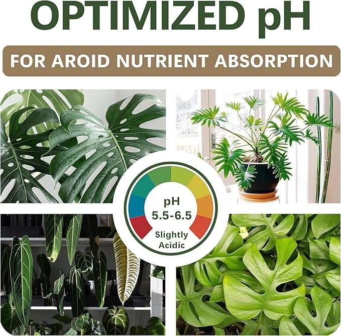 AROID Potting Mix/Premium Soil for Monstera, Philodendron, Alocasia, Anthurium – Chunky, Optimally Aerated Soil – Organic & Ready to Use – Supercharges Root and Foliage Growth (8 QTS)