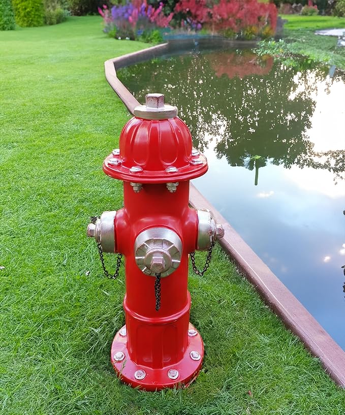 Teaeeno Outdoor Animal Decor Statue, Animal Sculpture Decoration for Yard Art, Garden Statues Decor for Home, Home Garden Décor Accents (Red)